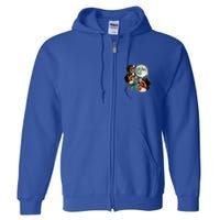 Bernese Mountain Dog Moon 3 Howling Canines Parody Dog Full Zip Hoodie