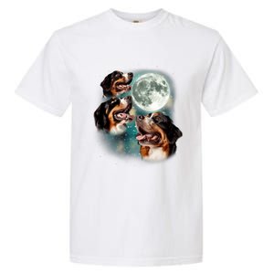 Bernese Mountain Dog Moon 3 Howling Canines Parody Dog Garment-Dyed Heavyweight T-Shirt