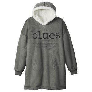 Blues Music Definition Musician Guitar Player Funny Gift Hooded Wearable Blanket