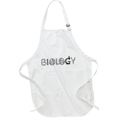 Biology Microscope Dna Teacher Paramecium Gift Idea Full-Length Apron With Pockets