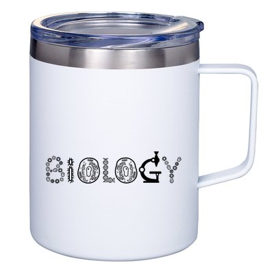 Biology Microscope Dna Teacher Paramecium Gift Idea 12oz Stainless Steel Coffee Mug