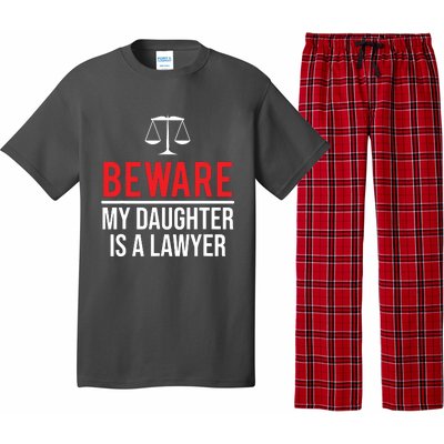 Beware My Daughter Is A Lawyer Funny Attorney Pajama Set