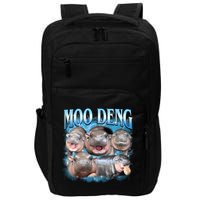 Blue Moo Deng Meme Hippo Funny Impact Tech Backpack