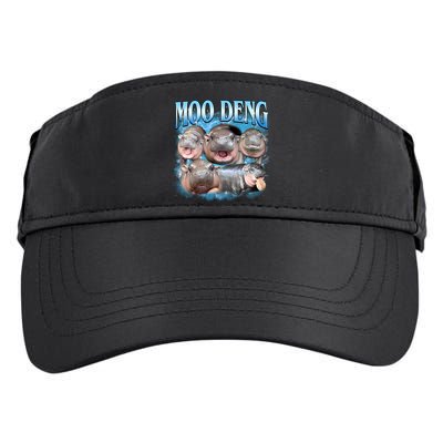 Blue Moo Deng Meme Hippo Funny Adult Drive Performance Visor
