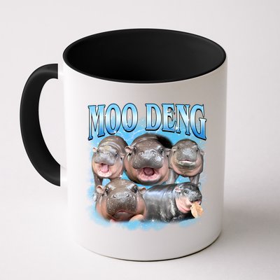 Blue Moo Deng Meme Hippo Funny Mug