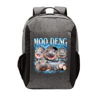 Blue Moo Deng Meme Hippo Funny Vector Backpack