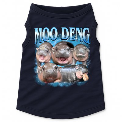 Blue Moo Deng Meme Hippo Funny Doggie Tank