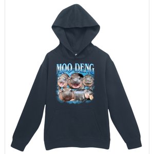 Blue Moo Deng Meme Hippo Funny Urban Pullover Hoodie