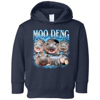 Blue Moo Deng Meme Hippo Funny Toddler Hoodie