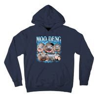 Blue Moo Deng Meme Hippo Funny Tall Hoodie