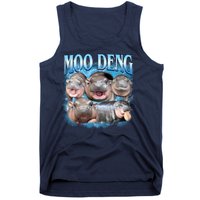 Blue Moo Deng Meme Hippo Funny Tank Top