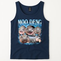Blue Moo Deng Meme Hippo Funny Tank Top