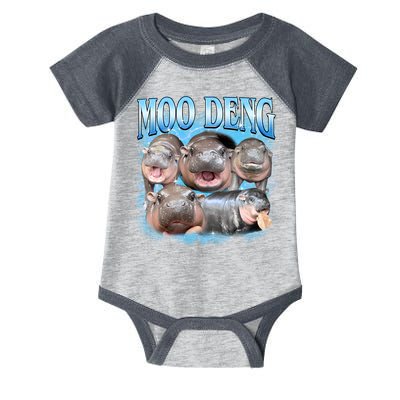 Blue Moo Deng Meme Hippo Funny Infant Baby Jersey Bodysuit