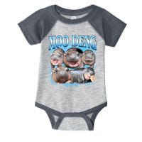 Blue Moo Deng Meme Hippo Funny Infant Baby Jersey Bodysuit