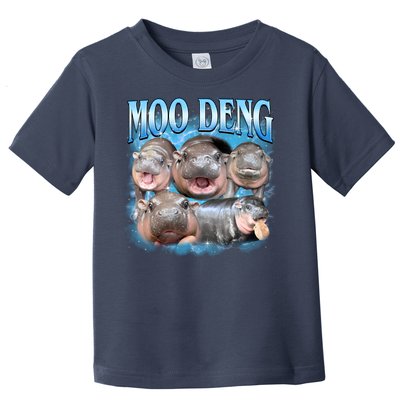 Blue Moo Deng Meme Hippo Funny Toddler T-Shirt