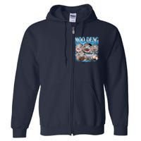 Blue Moo Deng Meme Hippo Funny Full Zip Hoodie