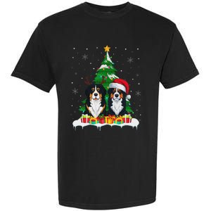 Bernese Mountain Dog Christmas Tree Lights Santa Reindeer Pj Garment-Dyed Heavyweight T-Shirt