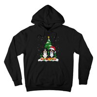 Bernese Mountain Dog Christmas Tree Lights Santa Reindeer Pj Hoodie