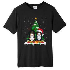 Bernese Mountain Dog Christmas Tree Lights Santa Reindeer Pj Tall Fusion ChromaSoft Performance T-Shirt