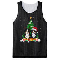 Bernese Mountain Dog Christmas Tree Lights Santa Reindeer Pj Mesh Reversible Basketball Jersey Tank