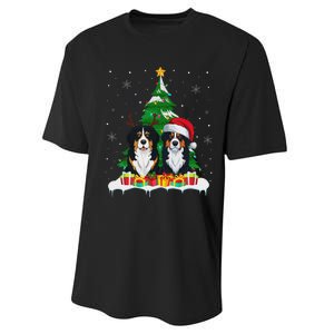 Bernese Mountain Dog Christmas Tree Lights Santa Reindeer Pj Performance Sprint T-Shirt