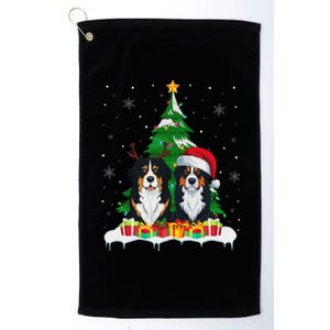 Bernese Mountain Dog Christmas Tree Lights Santa Reindeer Pj Platinum Collection Golf Towel