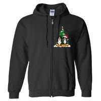 Bernese Mountain Dog Christmas Tree Lights Santa Reindeer Pj Full Zip Hoodie