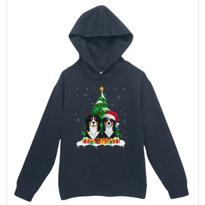 Bernese Mountain Dog Christmas Tree Lights Santa Reindeer Pj Urban Pullover Hoodie