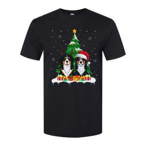 Bernese Mountain Dog Christmas Tree Lights Santa Reindeer Pj Softstyle CVC T-Shirt