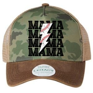 Baseball Mama Distressed Lightning Bolt Mom Legacy Tie Dye Trucker Hat