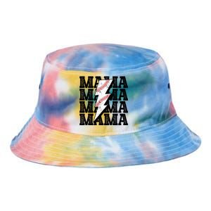 Baseball Mama Distressed Lightning Bolt Mom Tie Dye Newport Bucket Hat