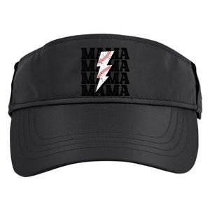 Baseball Mama Distressed Lightning Bolt Mom Adult Drive Performance Visor