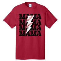 Baseball Mama Distressed Lightning Bolt Mom Tall T-Shirt