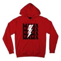 Baseball Mama Distressed Lightning Bolt Mom Tall Hoodie