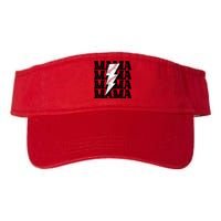 Baseball Mama Distressed Lightning Bolt Mom Valucap Bio-Washed Visor