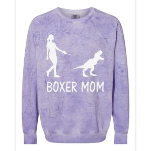 Boxer Mom Dog Boxer Mama Dinosaur Women MotherS Day Colorblast Crewneck Sweatshirt