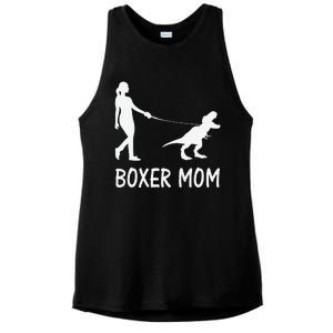 Boxer Mom Dog Boxer Mama Dinosaur Women MotherS Day Ladies PosiCharge Tri-Blend Wicking Tank