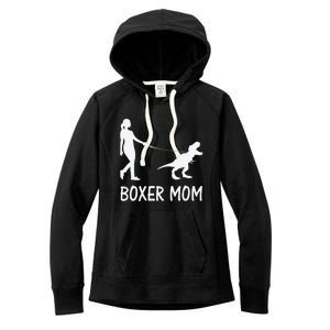 Boxer Mom Dog Boxer Mama Dinosaur Women MotherS Day Women's Fleece Hoodie