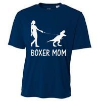 Boxer Mom Dog Boxer Mama Dinosaur Women MotherS Day Cooling Performance Crew T-Shirt