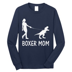 Boxer Mom Dog Boxer Mama Dinosaur Women MotherS Day Long Sleeve Shirt