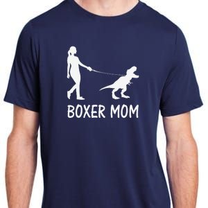 Boxer Mom Dog Boxer Mama Dinosaur Women MotherS Day Adult ChromaSoft Performance T-Shirt