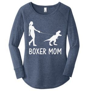 Boxer Mom Dog Boxer Mama Dinosaur Women MotherS Day Women's Perfect Tri Tunic Long Sleeve Shirt