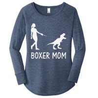 Boxer Mom Dog Boxer Mama Dinosaur Women MotherS Day Women's Perfect Tri Tunic Long Sleeve Shirt