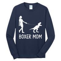 Boxer Mom Dog Boxer Mama Dinosaur Women MotherS Day Tall Long Sleeve T-Shirt