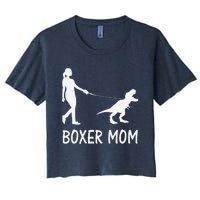 Boxer Mom Dog Boxer Mama Dinosaur Women MotherS Day Women's Crop Top Tee