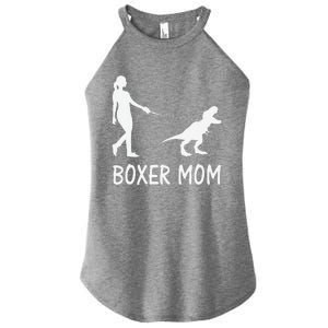 Boxer Mom Dog Boxer Mama Dinosaur Women MotherS Day Women's Perfect Tri Rocker Tank