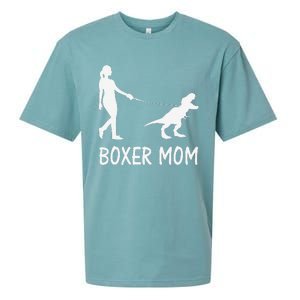 Boxer Mom Dog Boxer Mama Dinosaur Women MotherS Day Sueded Cloud Jersey T-Shirt