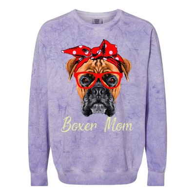 Boxer Mom Dogs Mothers Day Dog Lovers Gifts Colorblast Crewneck Sweatshirt