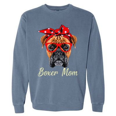 Boxer Mom Dogs Mothers Day Dog Lovers Gifts Garment-Dyed Sweatshirt