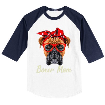 Boxer Mom Dogs Mothers Day Dog Lovers Gifts Baseball Sleeve Shirt